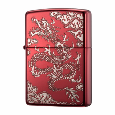 日版 Zippo Lighter 龍騰祥雲-銀龍 ZBT-3-35B