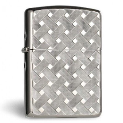 日版 Zippo Lighter Aromr® 縱橫交錯-銀色 ZBT-4-22B