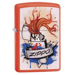 美版 Zippo Lighter Zippo橙色防風打火機 Zippo Design 29605