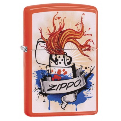 美版 Zippo Lighter Zippo橙色防風打火機 Zippo Design 29605