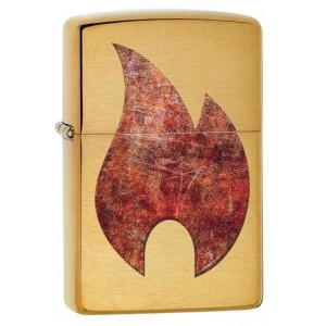 美版 Zippo Lighter 銅刻火焰防風打火機 Rusty Flame Design 29878