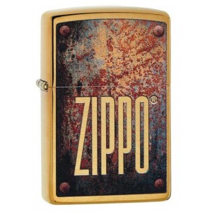 美版 Zippo Lighter 鏽刻鐵牌防風打火機 Rusty Plate Design 29879