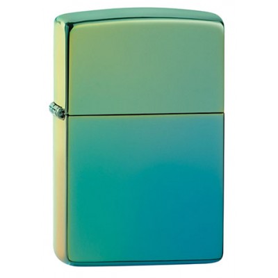 美版 Zippo Lighter 藍綠冰(素面)防風打火機 Lighter High Polish Teal 49191