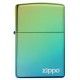 美版 Zippo Lighter 藍綠冰防風打火機 Lighter High Polish Teal with Zippo logo 49191ZL