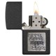 美版 Zippo Lighter 黑裂漆徽章(金) Black Crackle Gold Zippo Logo 362